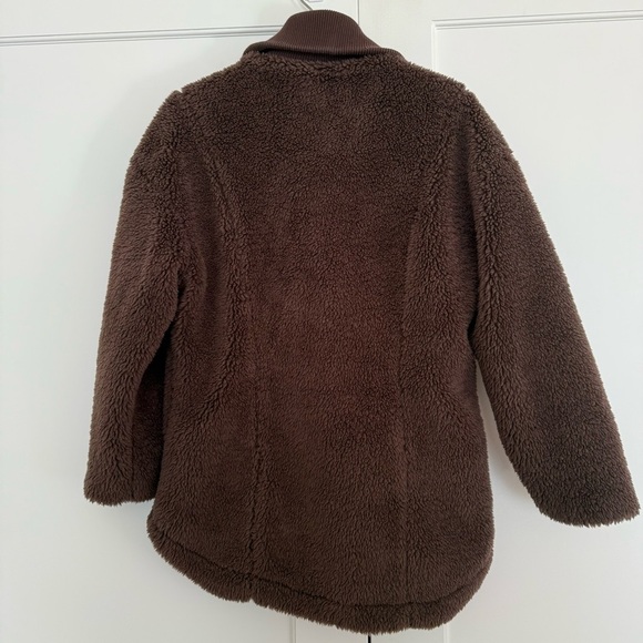 NWOT Varley Stratton Brown Teddy Fleece Jacket Quarter Zip Jacket - Picture 5 of 10